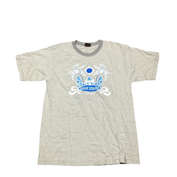 Gecko Local Classic Surf Vintage Tee Hawaii Mens Size XL Gray Blue White - Picture 1 of 5
